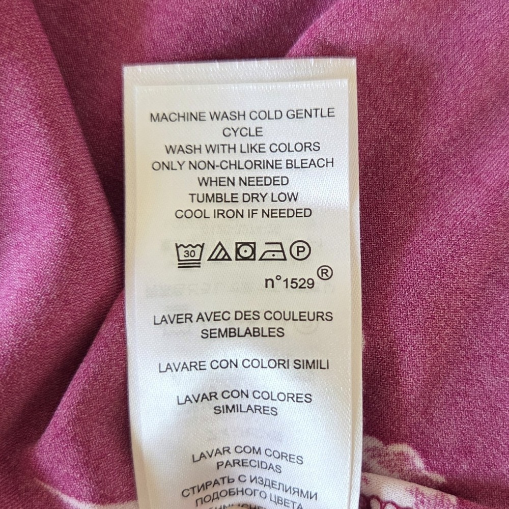 Lauren Ralph Lauren Women's Dress Sz 10 Pink Burgandy Floral Fit & Flare - Picture 8 of 9